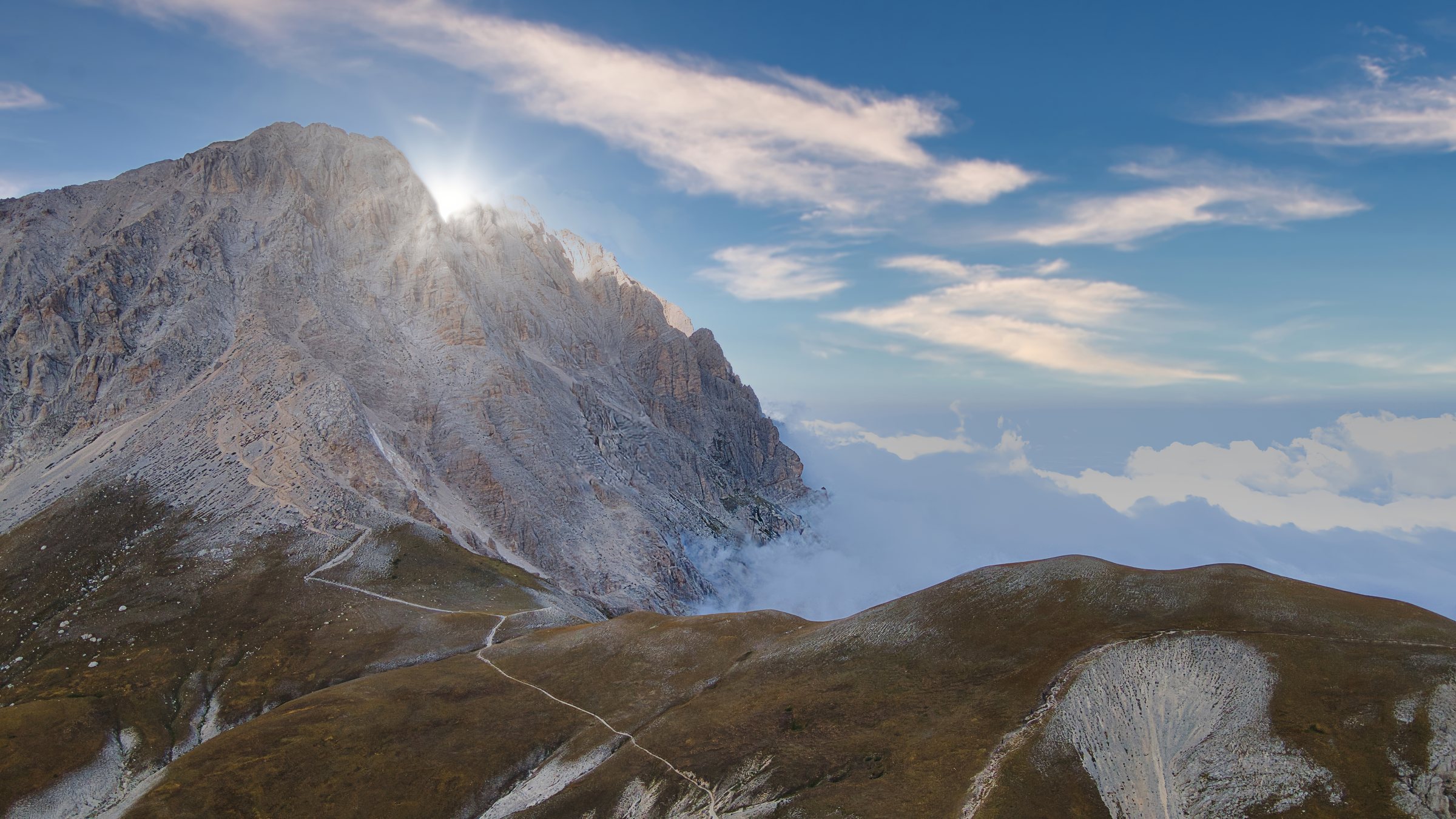 Above the clouds, Gran Sasso, Italy